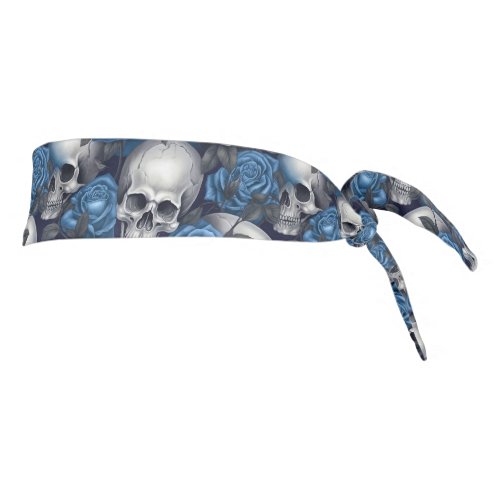 A Skull and Roses Series Design 12 Tie Headband