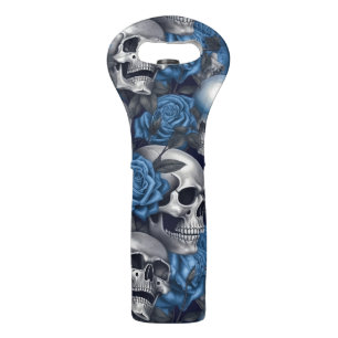 A Skull and Roses Series Design 12 Wine Bag