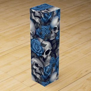 A Skull and Roses Series Design 12 Wine Box