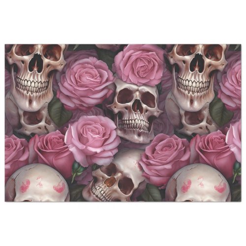 A Skull and Roses Series Design 4 Tissue Paper
