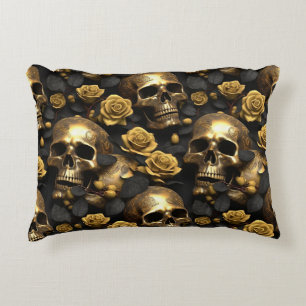 A Skull and Roses Series Design 8 Accent Pillow