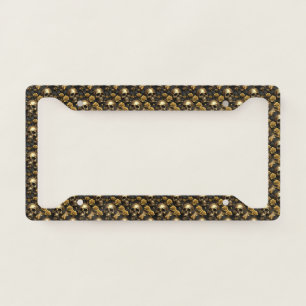 A Skull and Roses Series Design 8 License Plate Frame
