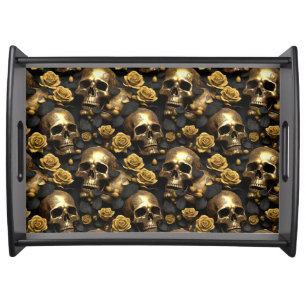 A Skull and Roses Series Design 8 Serving Tray