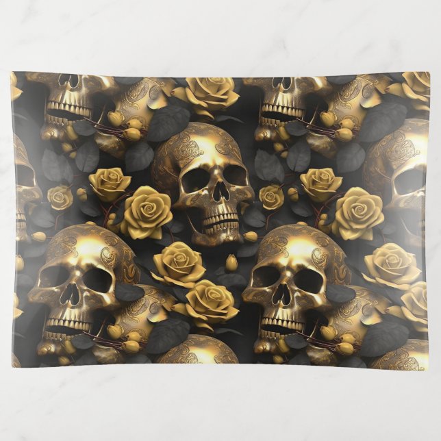 A Skull and Roses Series Design 8 Trinket Tray (Front)