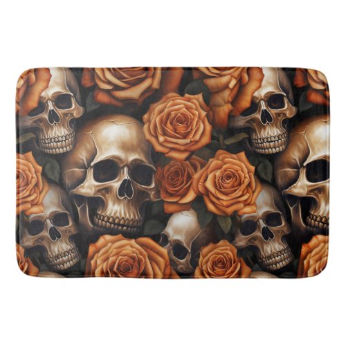 A Skull and Roses Series Design 9 Bath Mat