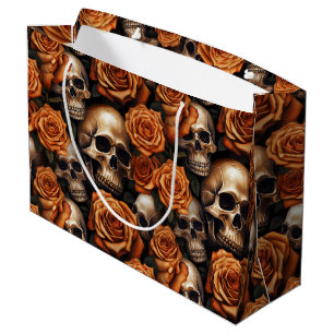 A Skull and Roses Series Design 9 Large Gift Bag