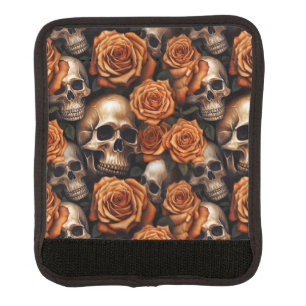 A Skull and Roses Series Design 9 Luggage Handle Wrap