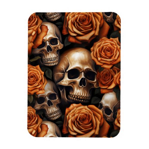 A Skull and Roses Series Design 9 Magnet