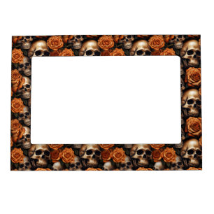 A Skull and Roses Series Design 9 Magnetic Frame