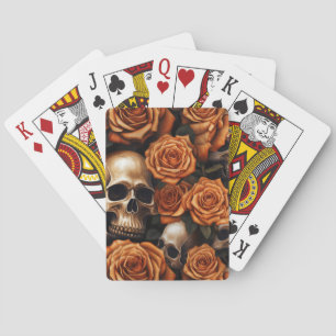 A Skull and Roses Series Design 9 Poker Cards