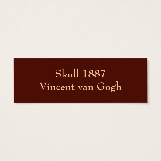 A Skull by Vincent van Gogh (Back)