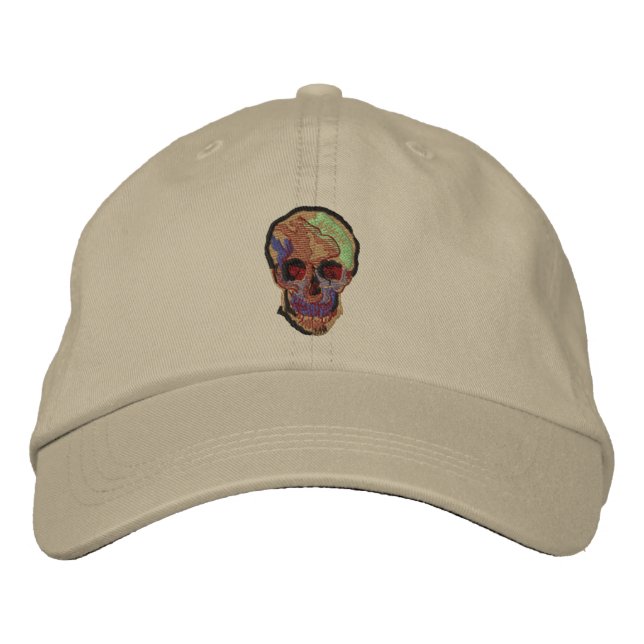 A Skull by Vincent van Gogh Embroidered Baseball Hat (Front)