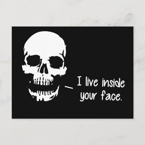 A Skull Lives Inside Your Face Postcard