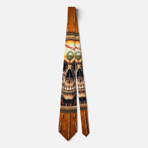 A skull neck tie