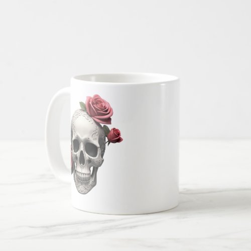A skull Roses  Revelations Mug Gift