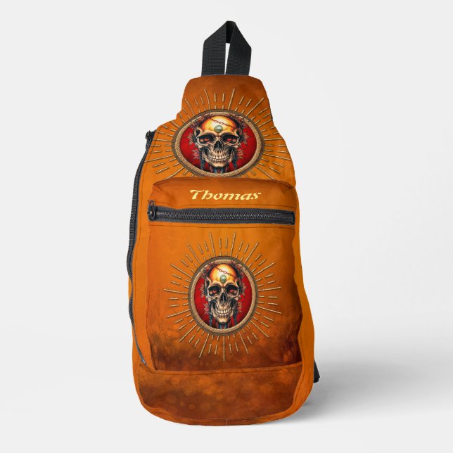A skull sling bag (Front)