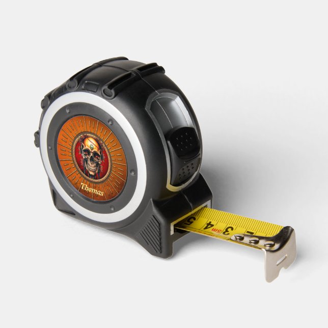 A skull tape measure (Angle)