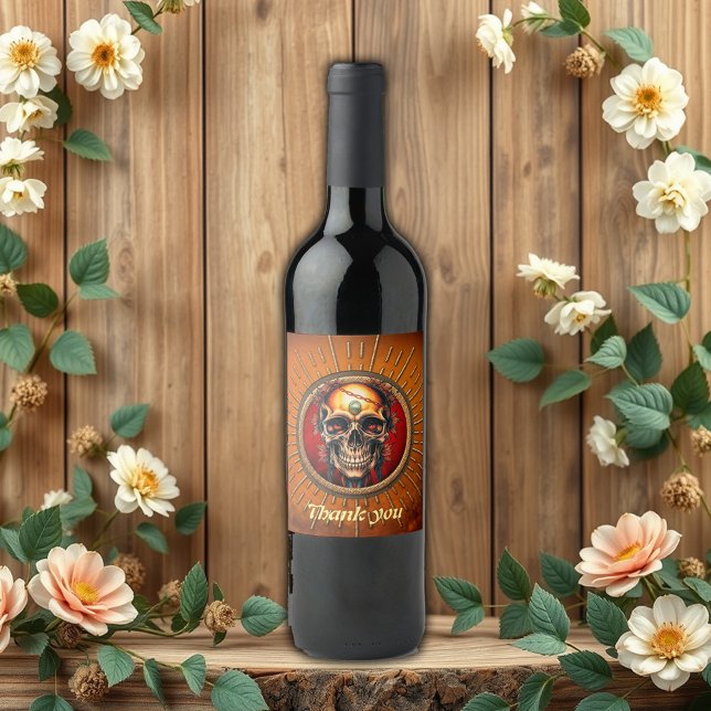 A skull wine label (Creator Uploaded)