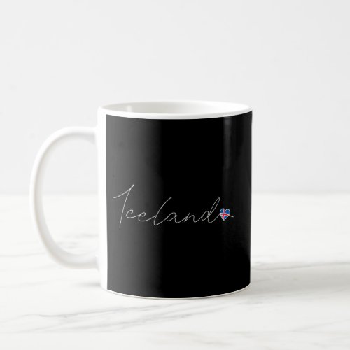 ÂSland Simple Love Icelandic Flag Heart On Icelan Coffee Mug
