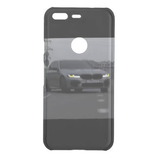 A sleek, gradient black-to-dark-blue background sy uncommon google pixel case