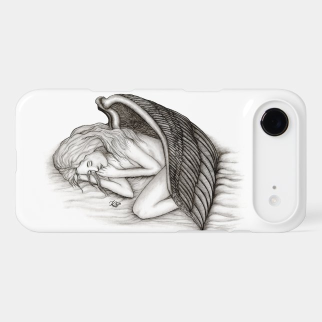 A sleeping Angel , black and white Case-Mate iPhone Case (Back (Horizontal))