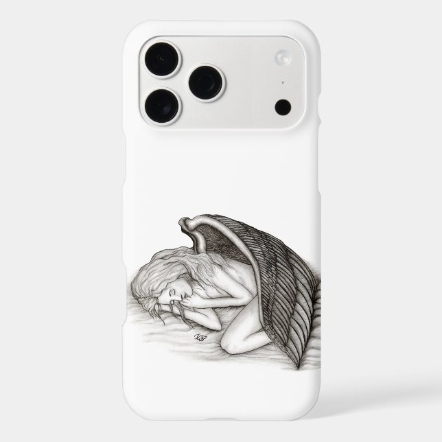 A sleeping Angel , black and white Case-Mate iPhone Case (Back)