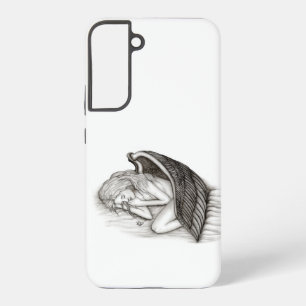 A sleeping Angel , black and white design Samsung Galaxy S22+ Case