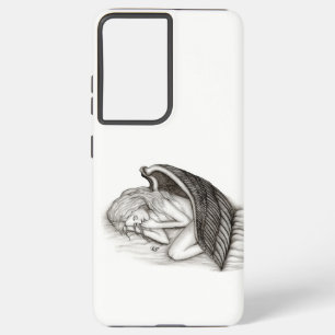 A sleeping Angel , black and white design Samsung Galaxy S21 Ultra Case