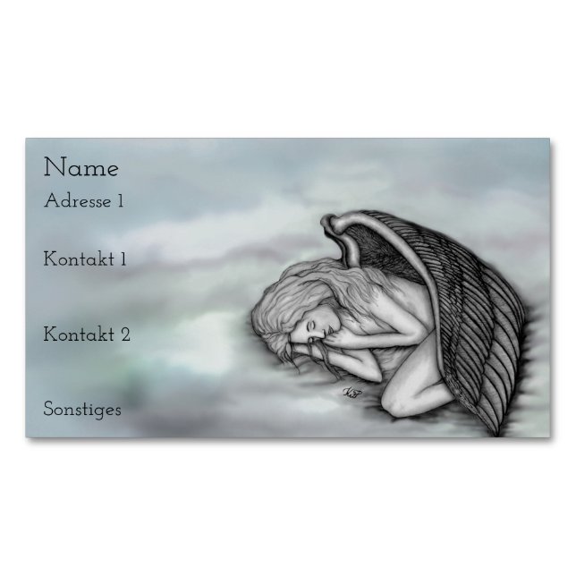 A sleeping Angel  Business Cards (Front)