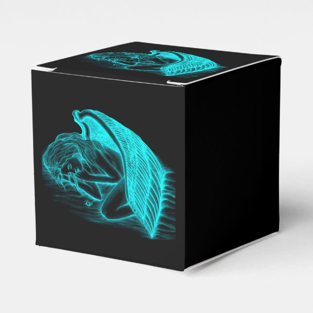 A sleeping Angel Favor Boxes (Front Side)