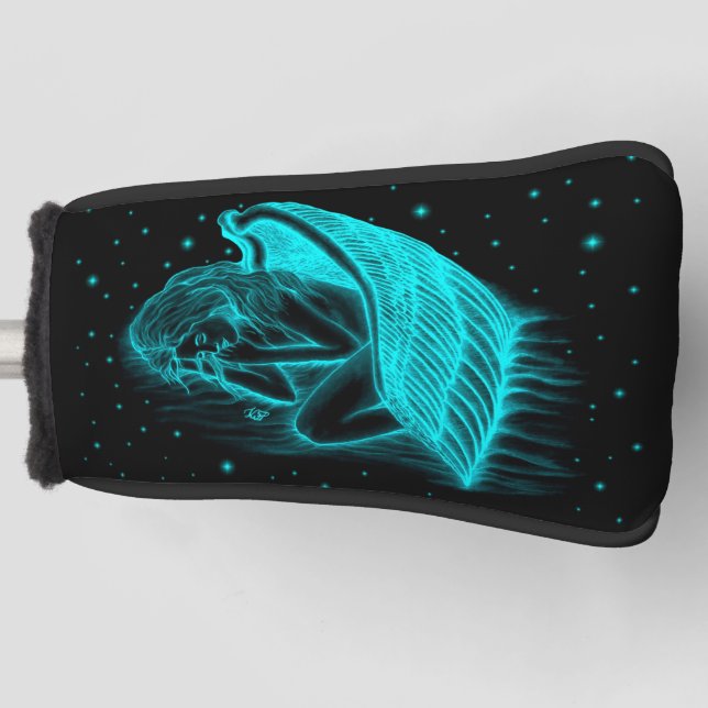 A sleeping Angel Golf Head Cover (Front)