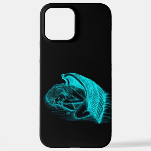 A sleeping Angel in black and green Design iPhone 12 Pro Max Case