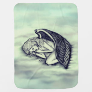 A sleeping Angel on the heavens clouds Baby Blanket