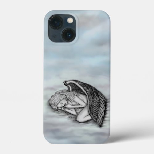 A sleeping Angel on the heavens clouds iPhone 13 Mini Case