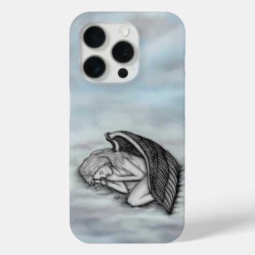 A sleeping Angel on the heavens clouds iPhone 15 Pro Case