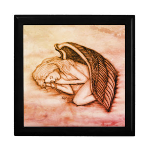 A sleeping Angel on the heavens clouds Gift Box