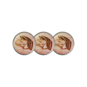 A sleeping Angel on the heavens clouds Golf Ball Marker