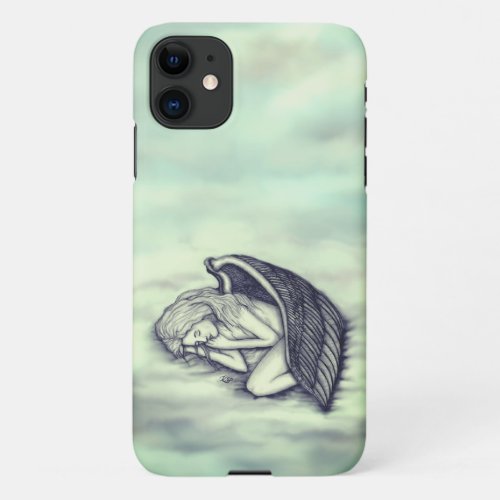 A sleeping Angel on the heavens clouds iPhone 11 Case