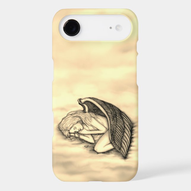 A sleeping Angel on the heavens clouds iPhone Case (Back)