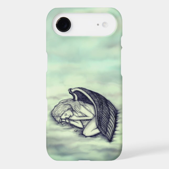 A sleeping Angel on the heavens clouds iPhone Case (Back)