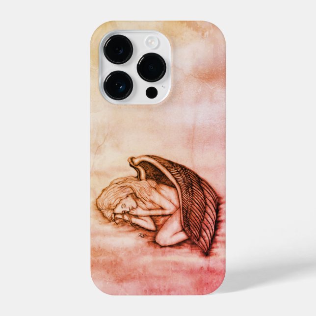 A sleeping Angel on the heavens clouds iPhone Case (Back)