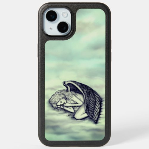 A sleeping Angel on the heavens clouds iPhone 15 Plus Case