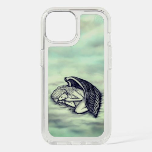 A sleeping Angel on the heavens clouds iPhone 15 Case