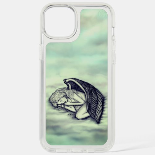 A sleeping Angel on the heavens clouds iPhone 15 Plus Case