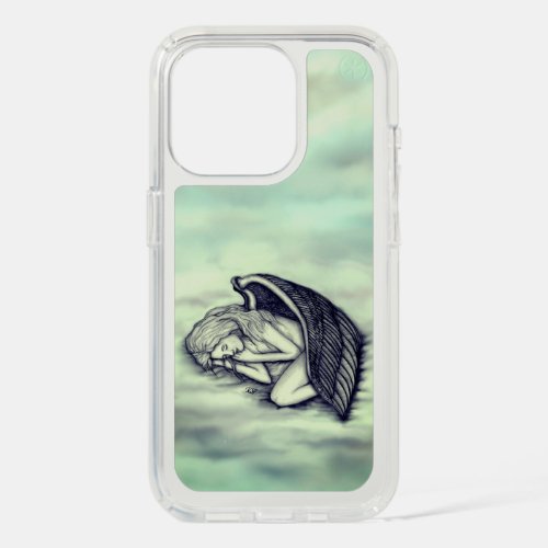 A sleeping Angel on the heavens clouds iPhone 15 Pro Case