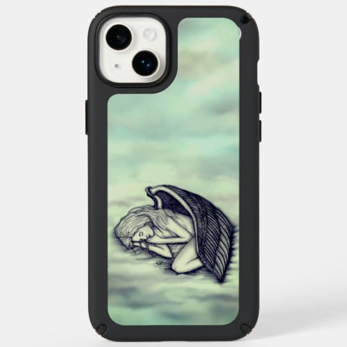 A sleeping Angel on the heavens clouds Speck iPhone 14 Plus Case