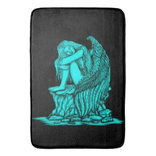 A sleeping Angel on the Stone Bath Mat