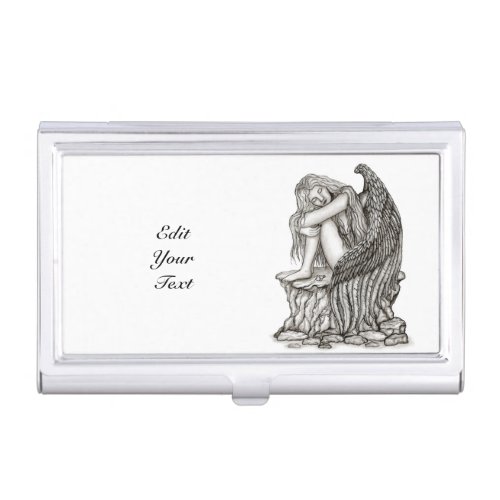 A sleeping Angel on the Stone Business Card Case