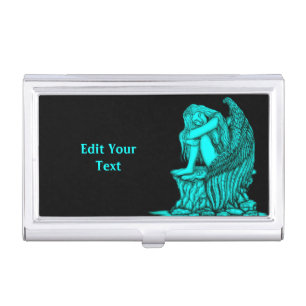 A sleeping Angel on the Stone Business Card Case