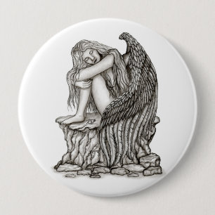 A sleeping Angel on the Stone Button